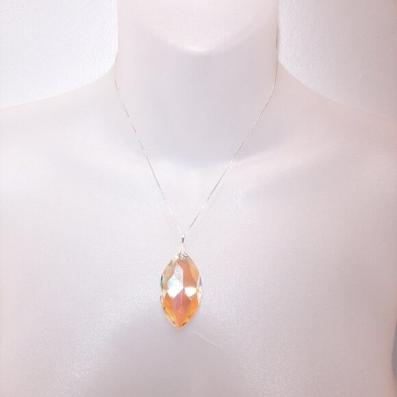 5Pc Jewelry Set Faux Diamond Gemstone Necklace Silver Bangle Infinity Bracelet - Picture 9 of 14